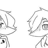 Dante_(Judee's_Son) Monochrome Original_Character troodon Virva_(Judee's_Daughter) // 1625x859 // 218.9KB