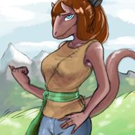 Carnotaurus Color Jane_(Janet's_Mom) Milf Original_Character // 2480x3508 // 4.0MB