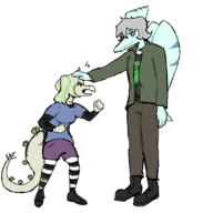 Color Cynthia_(Stella's_Daughter) Green Original_Character Pterodactyl Stegosaurus transparent // 800x800 // 167.4KB