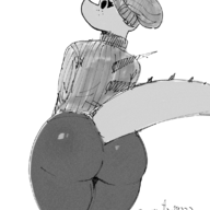 Background_Character black_and_white Butt Erin Monochrome sketch // 1128x1280 // 923.5KB