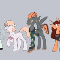 Color crossover Fang glasses goodbye_volcano_high My_Little_Pony Naomi Naser reed Rosa Sage Stella trish Wall_Stella // 4096x1440 // 379.6KB