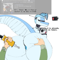 4chan Anon anus Baryonyx Butt Color femNick Human nick Robot text transparent // 1280x1280 // 463.2KB