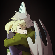 4chan Color Cynthia_(Stella's_Daughter) Green Hugging Original_Character Pterodactyl Stegosaurus // 1272x1782 // 927.9KB