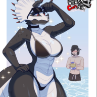 Bikini Breasts Color Human Magnolia_"Mags"_Blackwell Ori_G._Poster Original_Character Swimwear Triceratops what_words_can't_say // 744x919 // 581.2KB