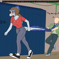 Anon Background_Character Blushing Color Human I_Wani_Hug_That_Gator Jenine Raptor // 1643x1480 // 492.2KB
