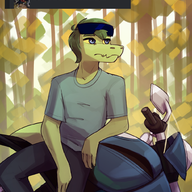 4chan Baryonyx Color Original_Character Sunglasses Trent_D_Nito Vehicle // 1006x1286 // 1.1MB