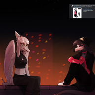 4chan Color crossover Fang Helluva_Boss Octavia_(Helluva_Boss) Pterodactyl Raptor Smoking // 1312x1146 // 659.6KB