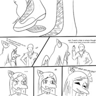 Anon black_and_white Fang Lucyd_dream Monochrome // 1500x1500 // 661.1KB
