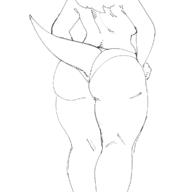 Background_Character Butt Giganotosaurus Monochrome panties sketch Stacy // 1156x1900 // 231.5KB