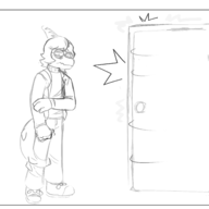 Ben glasses Human I_Wani_Hug_That_Gator Inco meme Monochrome Parasaurolophus sketch Tears text // 2277x6565 // 1.2MB