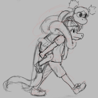Baryonyx Hybrid Monochrome Original_Character Petunia sketch Trent_D_Nito // 830x738 // 277.3KB