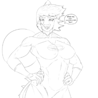 Breasts cosplay crossover Front-Facing I_Wani_Hug_That_Gator Invincible Mia Monochrome Parasaurolophus text // 857x831 // 136.4KB