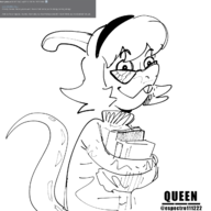 4chan Melissa_(Naomi's_Daughter) Monochrome Original_Character Parasaurolophus sketch // 1280x1280 // 346.7KB
