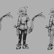Alternate_Outfit Alternate_Universe black_and_white Judee Monochrome Original_Character sketch troodon // 2250x1173 // 694.6KB