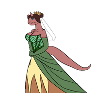 Alternate_Outfit Breasts Carnotaurus Color Dress Janet_(OC) Original_Character // 1518x1558 // 130.5KB