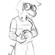 Alternate_Outfit Baryonyx femNick glasses Monochrome nick sketch // 1038x1272 // 379.5KB
