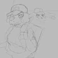 Alternate_Outfit Baryonyx black_and_white gun meme Monochrome Olivia sketch // 824x748 // 166.4KB