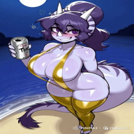 ai Alcohol Bikini Blushing Breasts Color drink Original_Character Sera_(Trish's_Daughter) Swimwear Triceratops video // 720x1040, 5.6s // 611.5KB