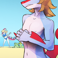 Baryonyx Color edit Kaiden Mia Nude Olivia Original_Character Parasaurolophus Penis // 444x740 // 367.1KB