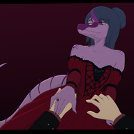 Baryonyx Color Dress Elvira_(Nick's_Daughter) hand_holding Human Noah_(human) Original_Character // 3665x2434 // 2.0MB