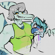Amber Baryonyx Blushing Color Fit Genderswap Jack maleAmber Original_Character Pterodactyl // 859x756 // 427.5KB