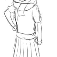 Haaniya Human Monochrome Original_Character sketch // 408x767 // 109.4KB