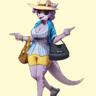 Alternate_Outfit Breasts Color Original_Character Sera_(Trish's_Daughter) Triceratops // 1800x2360 // 1.4MB