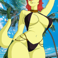 Bikini Breasts Color Compsognathus Original_Character schizo-chan Swimwear // 1080x1440 // 1.9MB