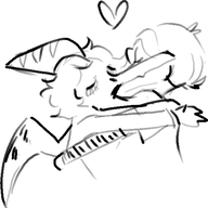 Baryonyx Gay Green Jack kissing Monochrome Original_Character Pterodactyl sketch // 528x532 // 59.1KB