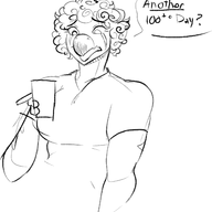 Abi_Goldstein Jew Monochrome Original_Character Rhinorex sketch text // 1346x1421 // 208.5KB