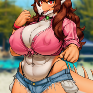 abs ai Alternate_Outfit Aquilops Breasts Color Fit Rosa // 832x1216 // 1.5MB