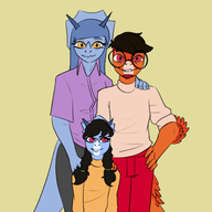 Background_Character BasilSpice children Color goodbye_volcano_high Original_Character Raptor Tiffany Triceratops // 1564x1742 // 518.1KB