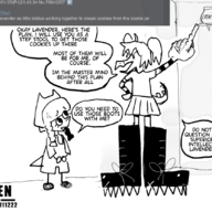4chan children Cynthia_(Stella's_Daughter) Lavender Monochrome Original_Character sketch Stegosaurus text Triceratops // 1112x834 // 342.8KB