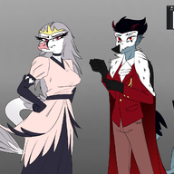 4chan Color crossover Helluva_Boss Milf Raptor snootified // 2006x1254 // 663.6KB