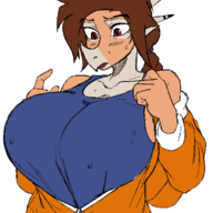 Aquilops Blushing Breasts Color Maria_(Rosa's_Daughter) Original_Character // 705x895 // 94.3KB