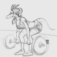 Background_Character black_and_white I_Wani_Hug_That_Gator Monochrome Raptor sketch Victoria weightlifting // 1169x743 // 63.1KB