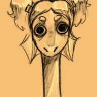 Front-Facing Hybrid Monochrome Original_Character Petunia sketch // 378x473 // 129.5KB