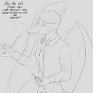 black_and_white Genderswap maleSamantha Monochrome Pterodactyl Samantha_(Fang's_mom) Smoking text // 966x927 // 220.9KB