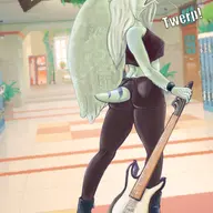 back Butt Fang Female guitar Looking_Back_at_Viewer // 952x1428 // 965.2KB