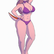 ai Background_Character Bikini Breasts Color edit Giganotosaurus Stacy Swimwear // 864x1184 // 896.0KB