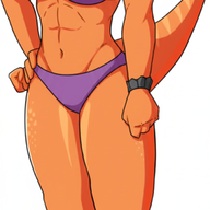 abs Acrocanthosaurus ai Bikini Color edit Fit Heather(OC) Original_Character Swimwear // 608x1696 // 1001.2KB