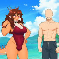 ai Anon Beach Futa Penis Rosa // 1216x832 // 1.4MB