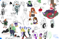 Aggie Anime Anon Color crossover Dr._Fernsworth Ending_1 Fang gun Jojo's_Bizarre_Adventure Naser Olivia reed Rosa Stella trish Video_Game // 3000x2000 // 2.8MB