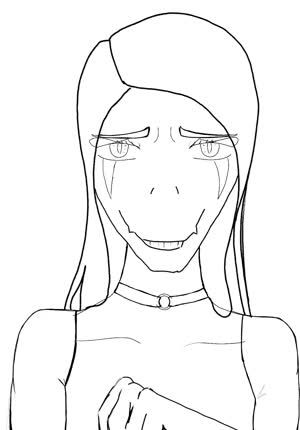 black_and_white Fang Front-Facing Monochrome // 1115x1600 // 277.0KB