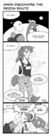 Anon black_and_white comic Genderswap Monochrome Naser Raptor reed Reeda // 1863x5000 // 714.2KB