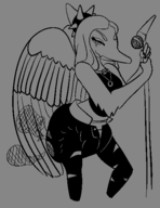 black_and_white Fang Monochrome Musical_Instrument oh_god_oh_fuck Pterodactyl // 447x578 // 15.4KB