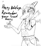 black_and_white Christmas Fang Holiday Monochrome // 764x849 // 241.9KB
