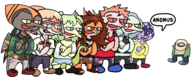 Amogus Anon Color edit Fang meme Naomi Naser reed Rosa Stella stone_toss transparent trish // 3689x1483 // 1.6MB