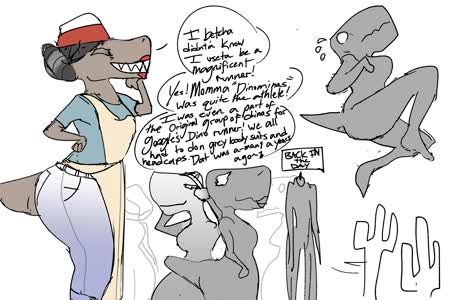 Color crossover Genderswap Tyrannosaurus_Rex Uncle_Moe // 2592x1680 // 1.4MB