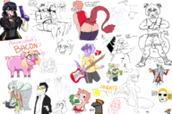 Adam Aggie Amber Color crossover Erin Fang Naser reed Spamton_(Deltarune) Stacy Stella trish // 3000x2000 // 2.1MB